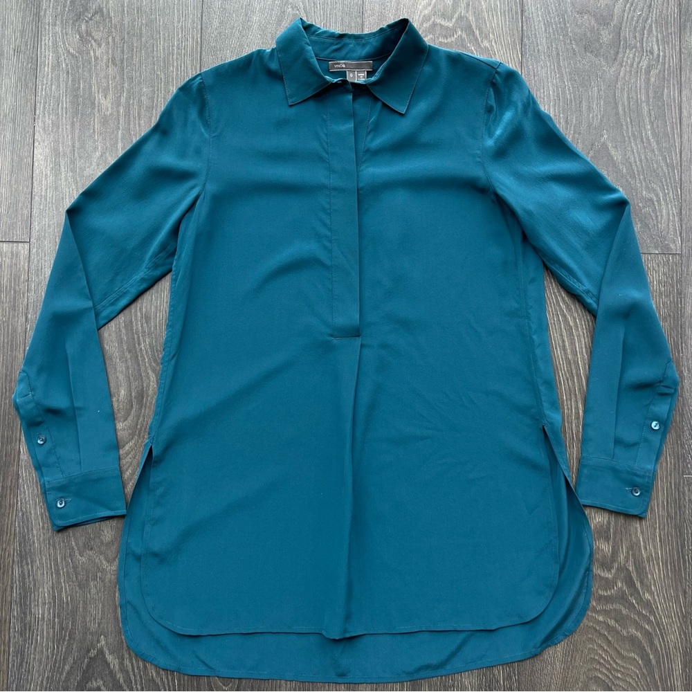 VINCE 100% Silk shirt, Women’s Size 0